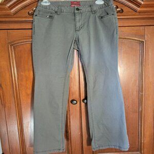 Gray denim slacks jeans